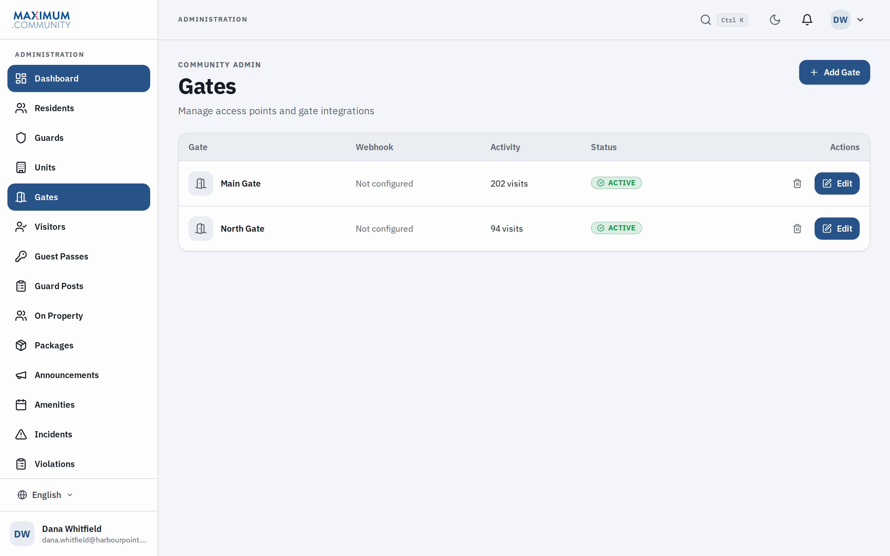 Gate configuration